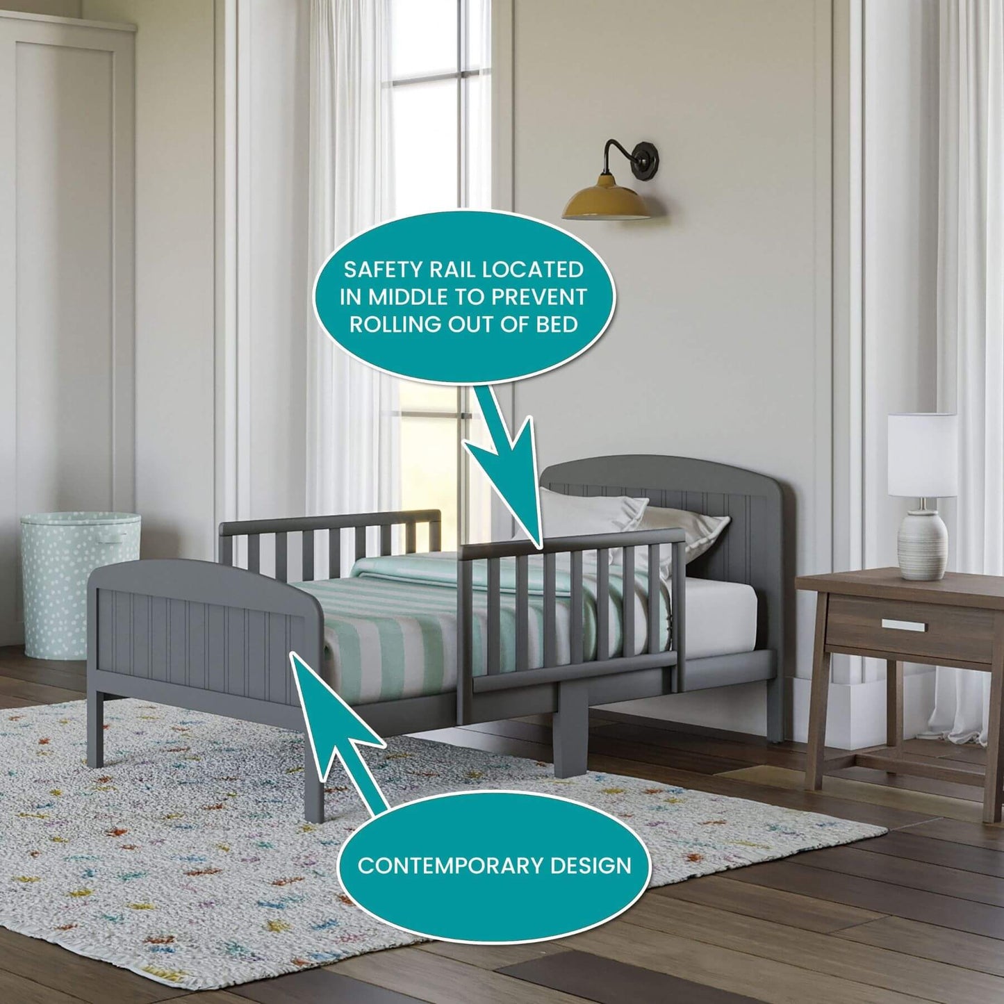 Busy Kids Furniture Harrisburg Toddler Bed Grey