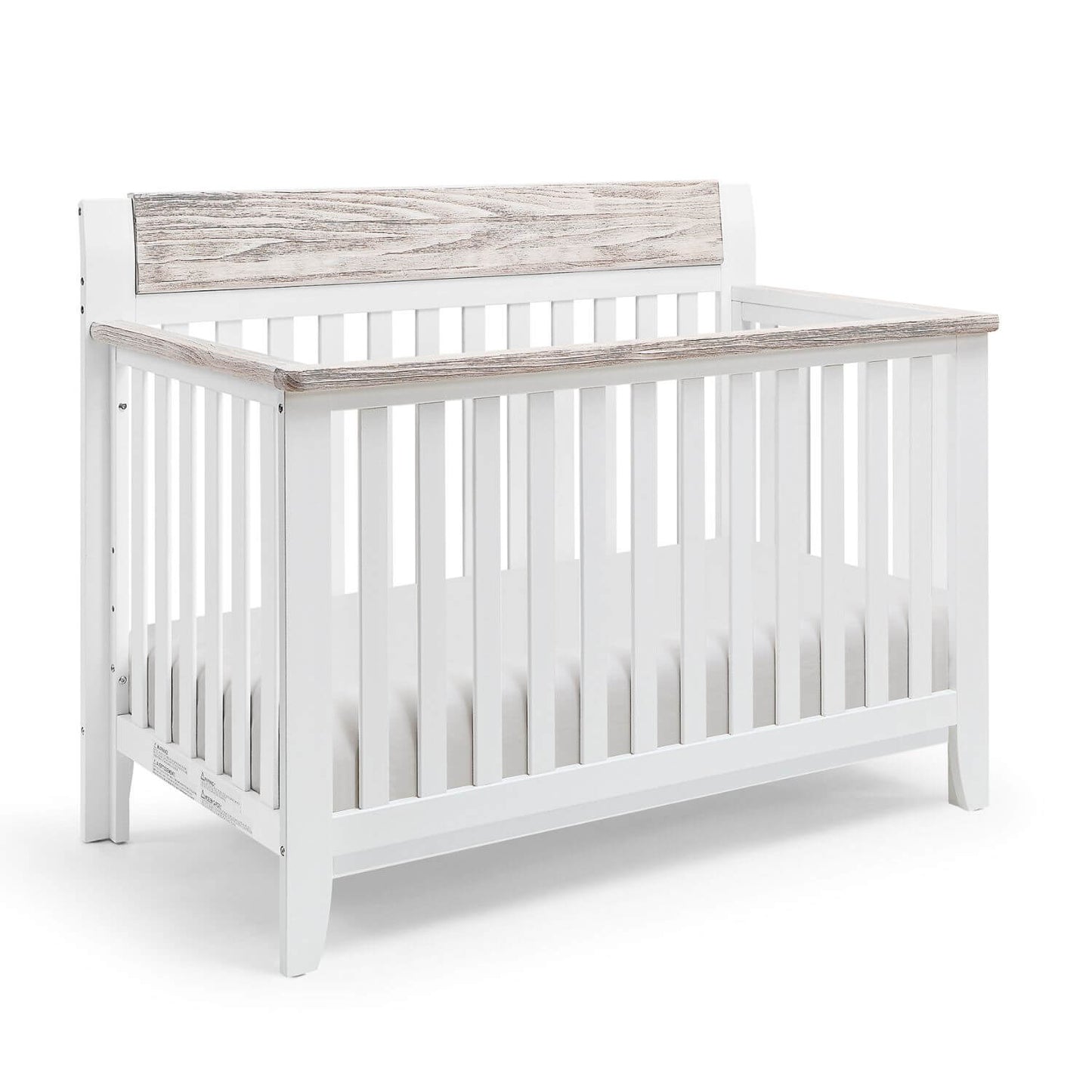 Hayes 4-in-1 Convertible Crib White/Natural
