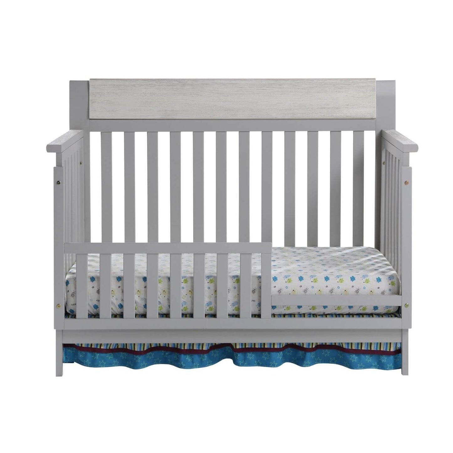 Hayes 4-in-1 Convertible Crib Gray/Weathered Granite - Toddler Bed