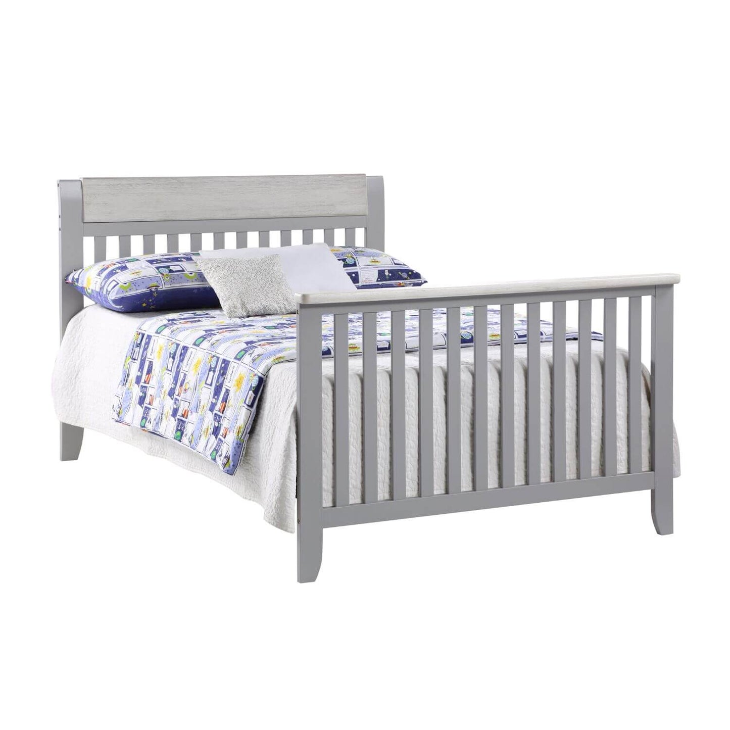 Hayes 4-in-1 Convertible Crib Gray/Weathered Granite - Full Size Bed