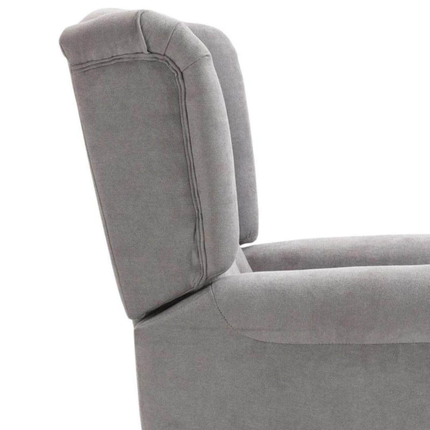 HOMCOM Button-Tufted Wingback Nursery Chair in Grey | Armrest and Padded Seat