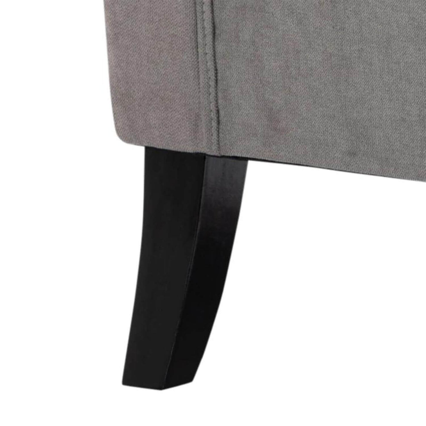 HOMCOM Button-Tufted Wingback Nursery Chair in Grey | Armrest and Padded Seat