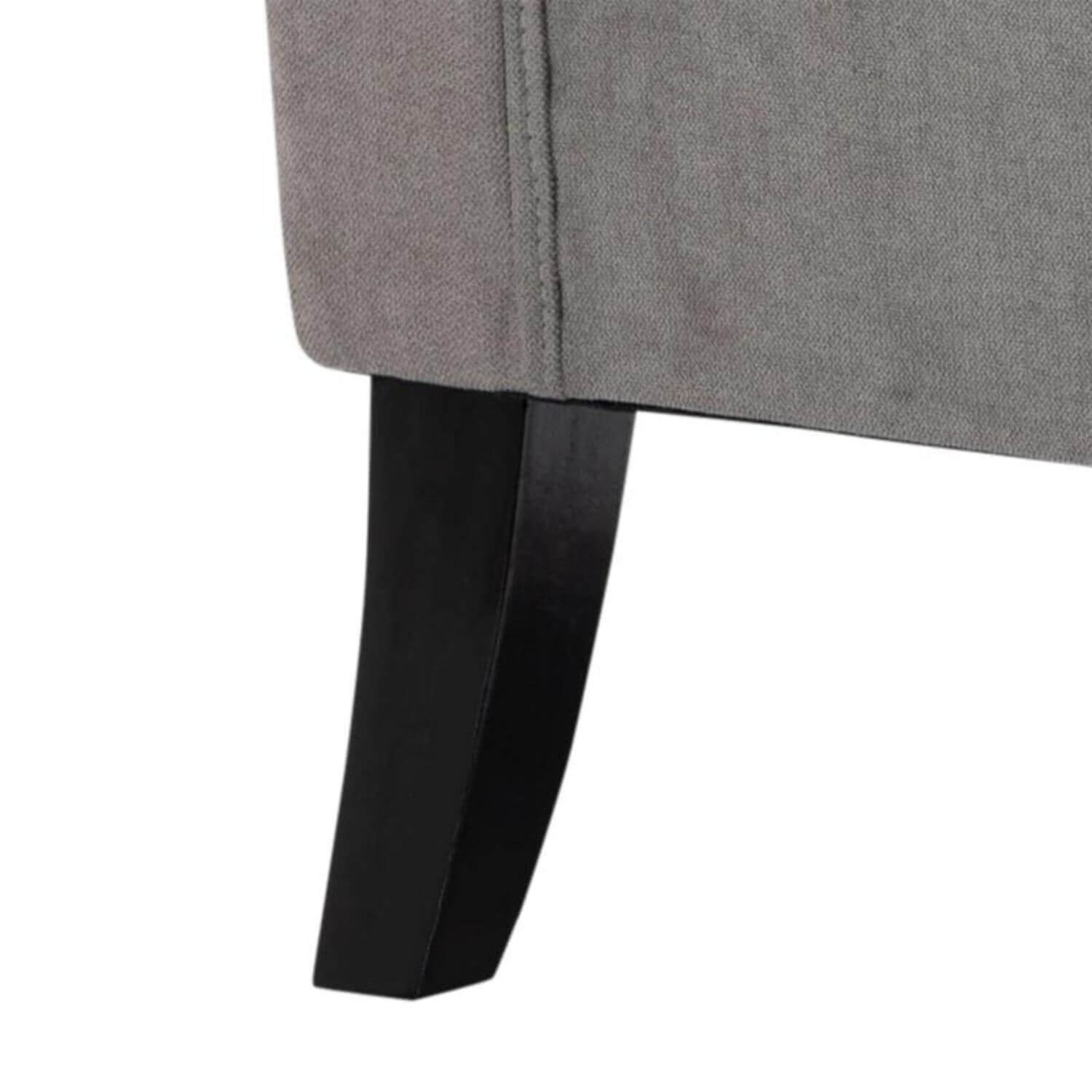 HOMCOM Button-Tufted Wingback Nursery Chair in Grey | Armrest and Padded Seat