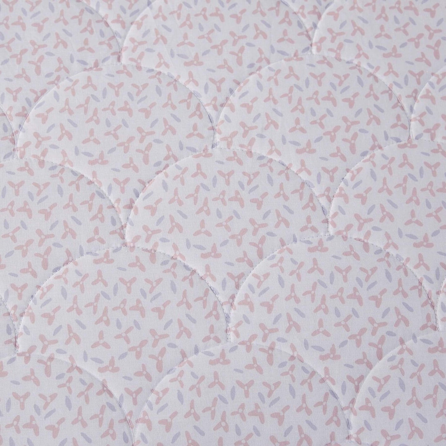 Detail View of Iris Woodland Animals Reversible Cotton Quilt Set