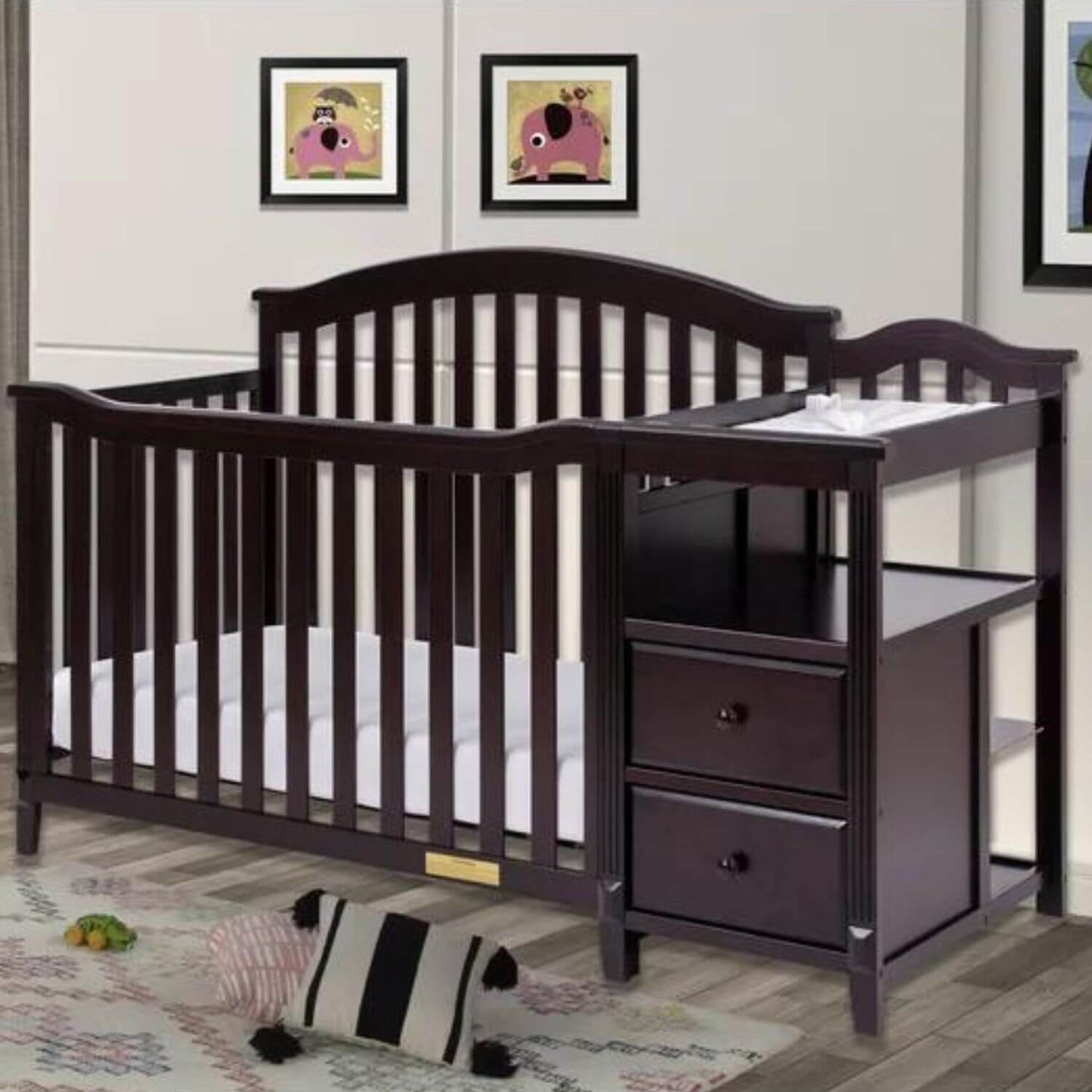 AFG Kali 4-in-1 Crib and Changer Combo Espresso