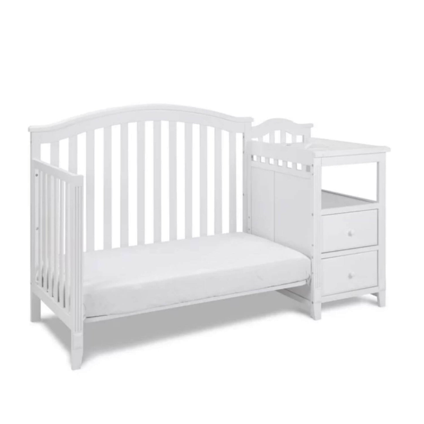 AFG Kali 4-in-1 Crib and Changer Combo White