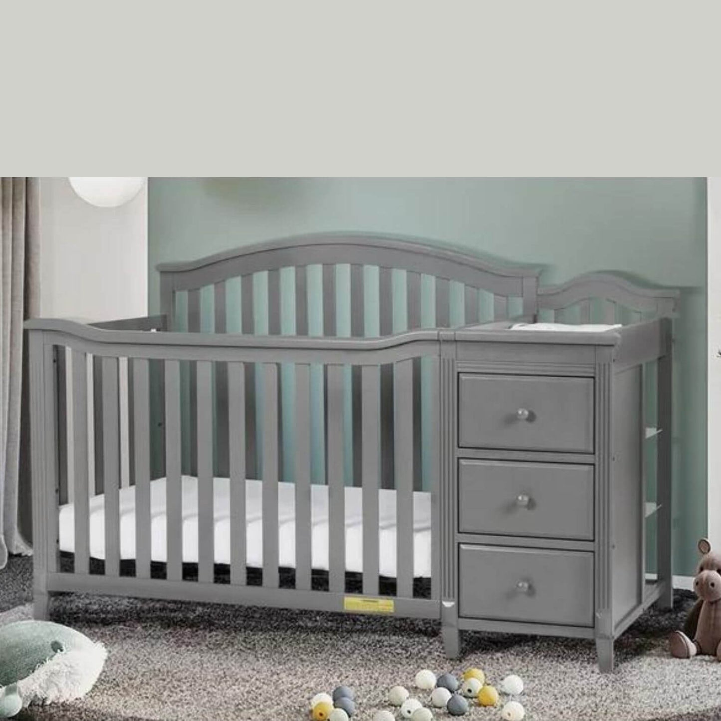 AFG Kali II 4-in-1 Convertible Crib and Changer Gray
