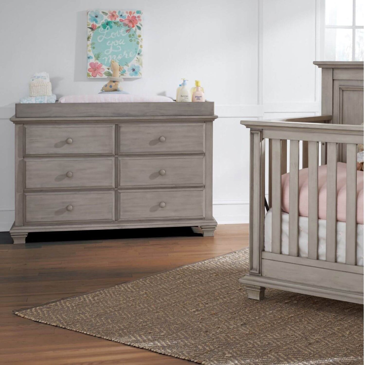 Oxford Baby Kenilworth 6 DR Dresser, Stone Wash