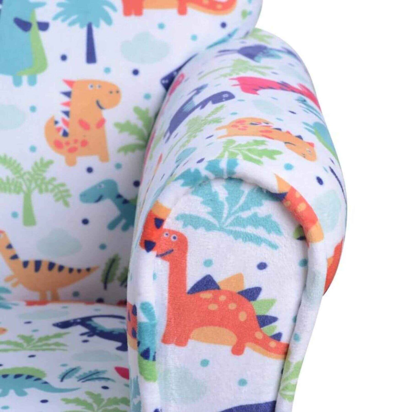 Detail of Qaba Kid's Armchair with Dinosaur Design and Thick Padding, Multi-Colored