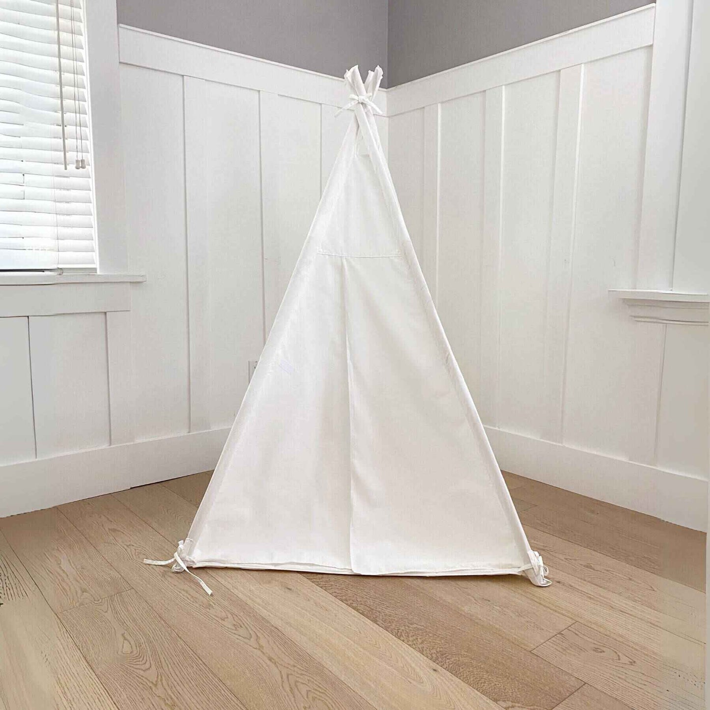 Domestic Objects Handmade Kids Play Tent in Cotton Canvas Plain w/ Door Closed