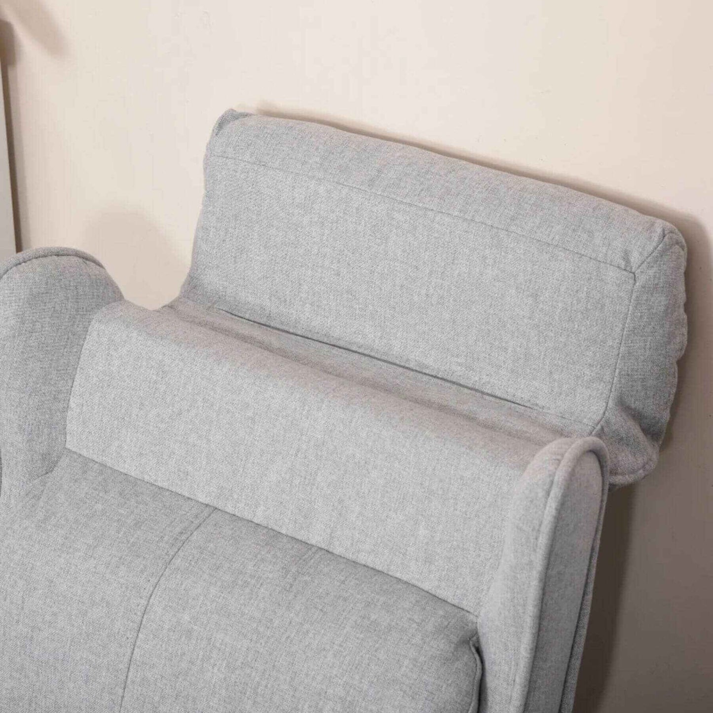 Detail of Qaba Kids Recliner Chair Children Sofa Angle Adjustable Single Lounger Light Grey