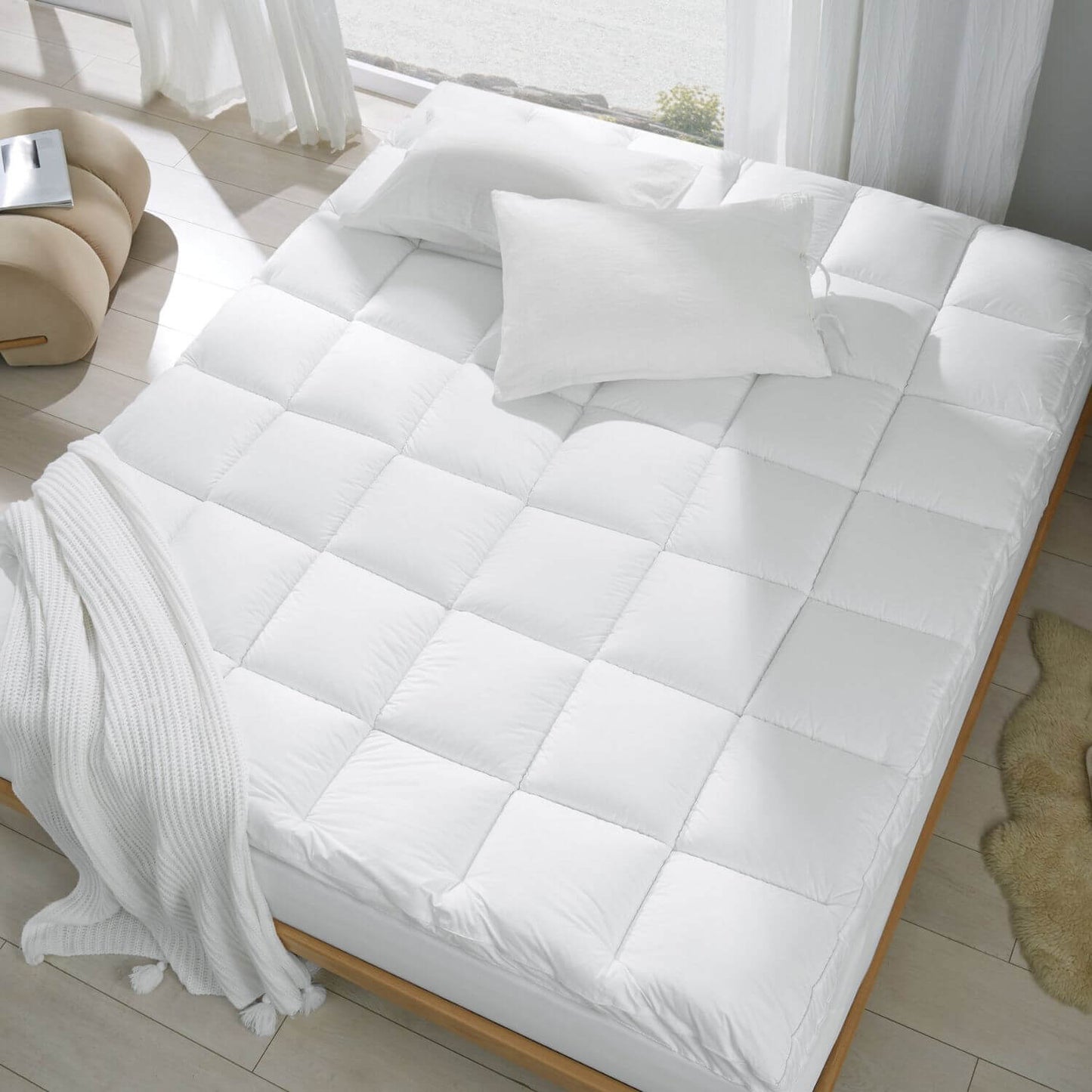 KUB Cooling Mattress Topper White