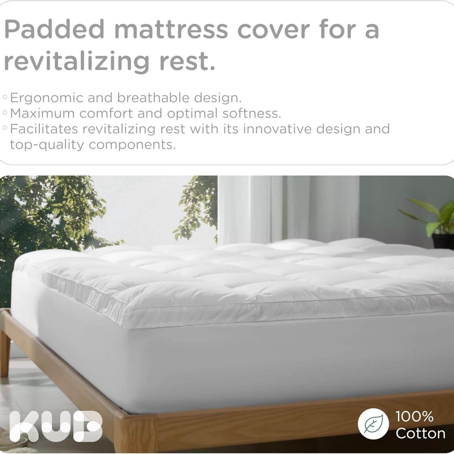 Detail of KUB Cooling Mattress Topper White
