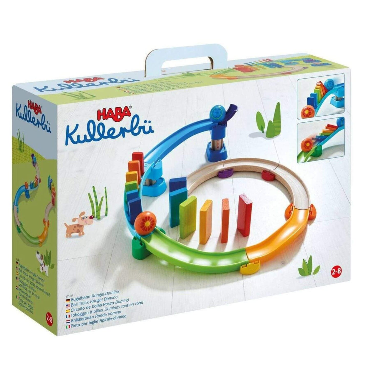 HABA USA Kullerbu Kringel Domino Play Track Starter Set packaging on a white background