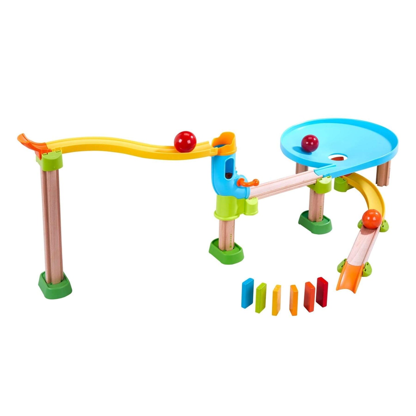 Colorful toy marble run set