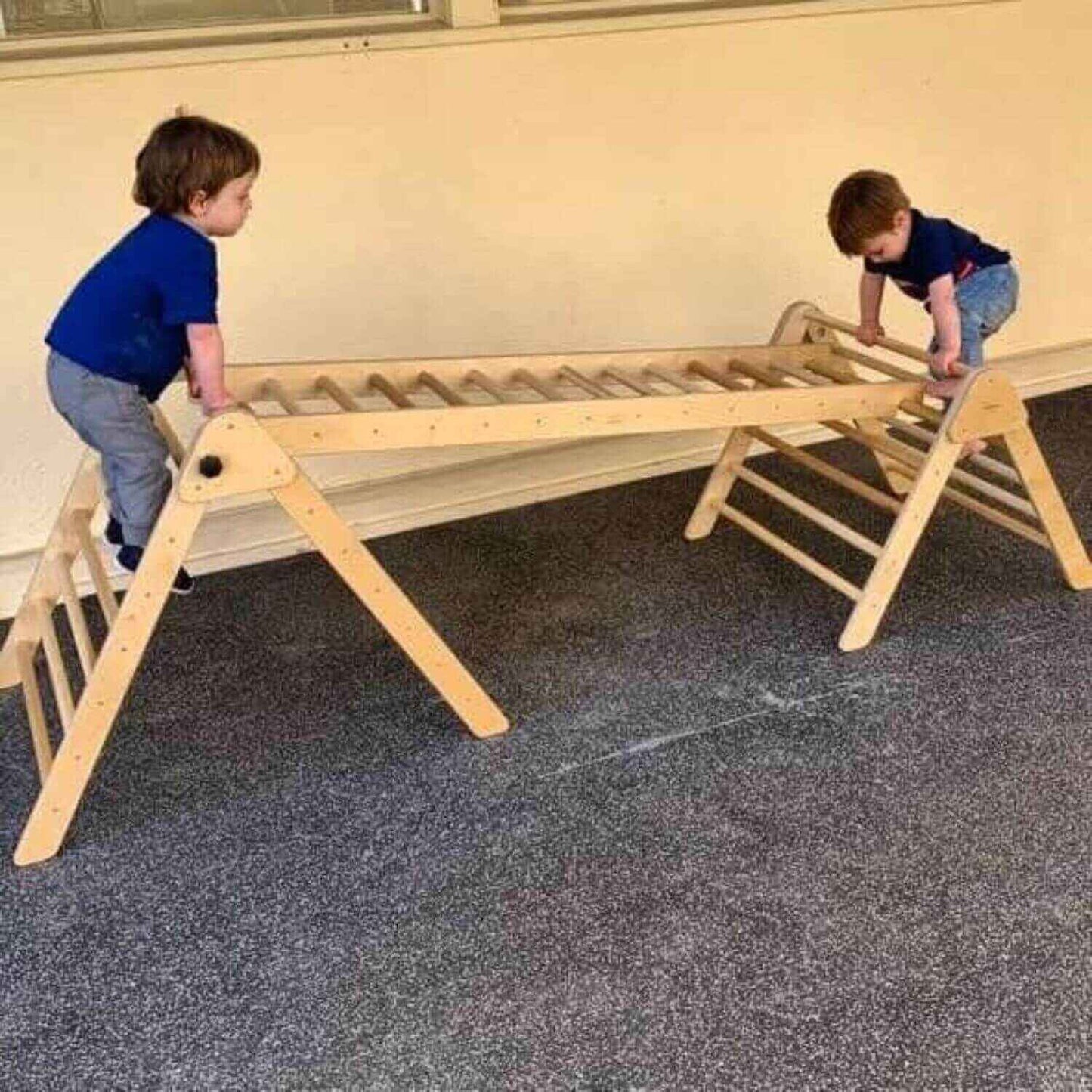 Kids Playing RAD Children's Furniture Ladder & Pikler Triangle
