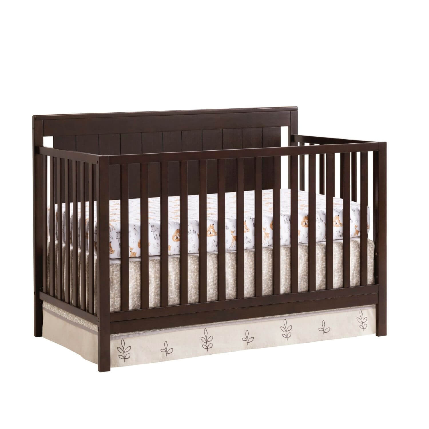 Oxford Baby Lazio 4-in-1 Convertible Crib | Espresso
