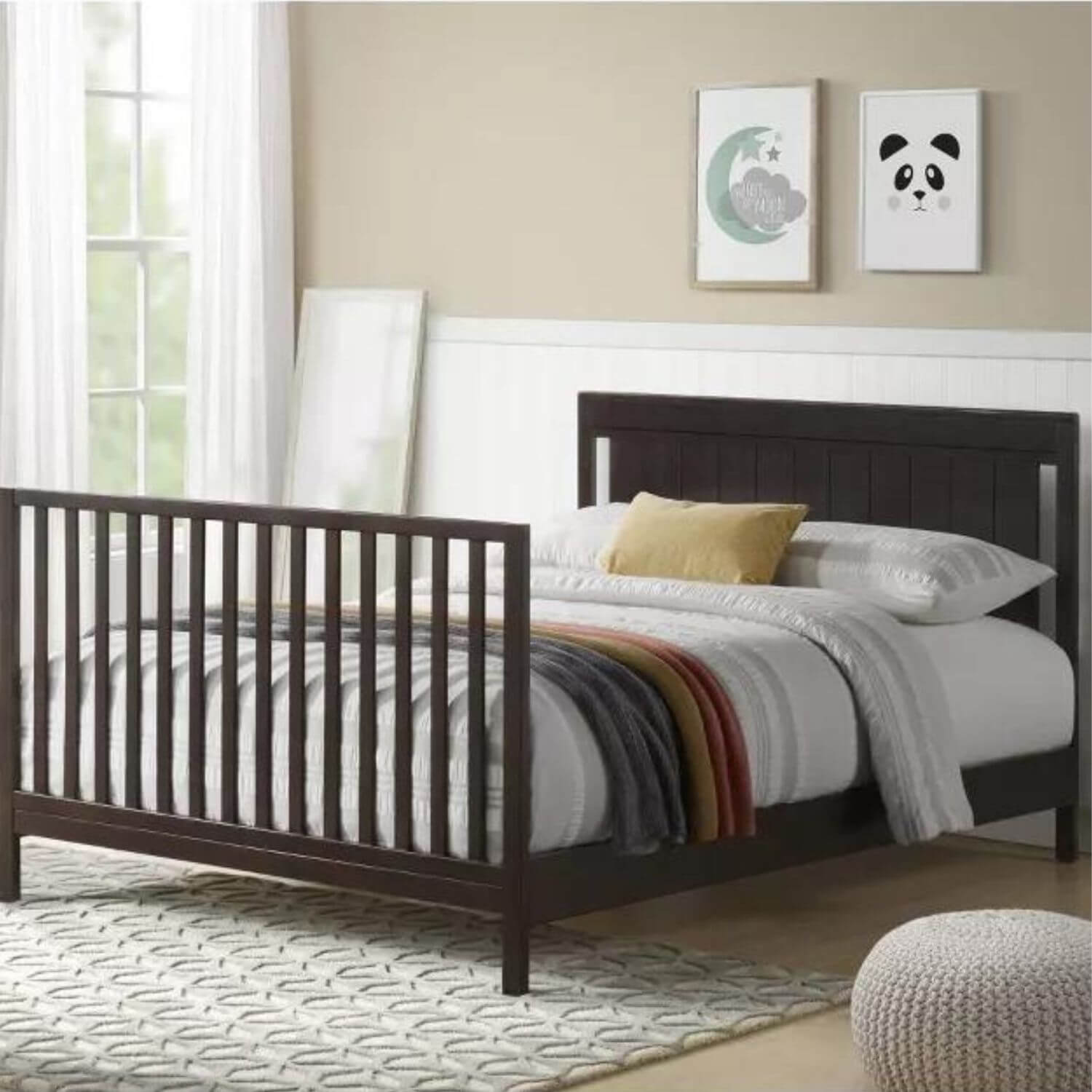 Oxford Baby Lazio 4-in-1 Convertible Crib | Espresso
