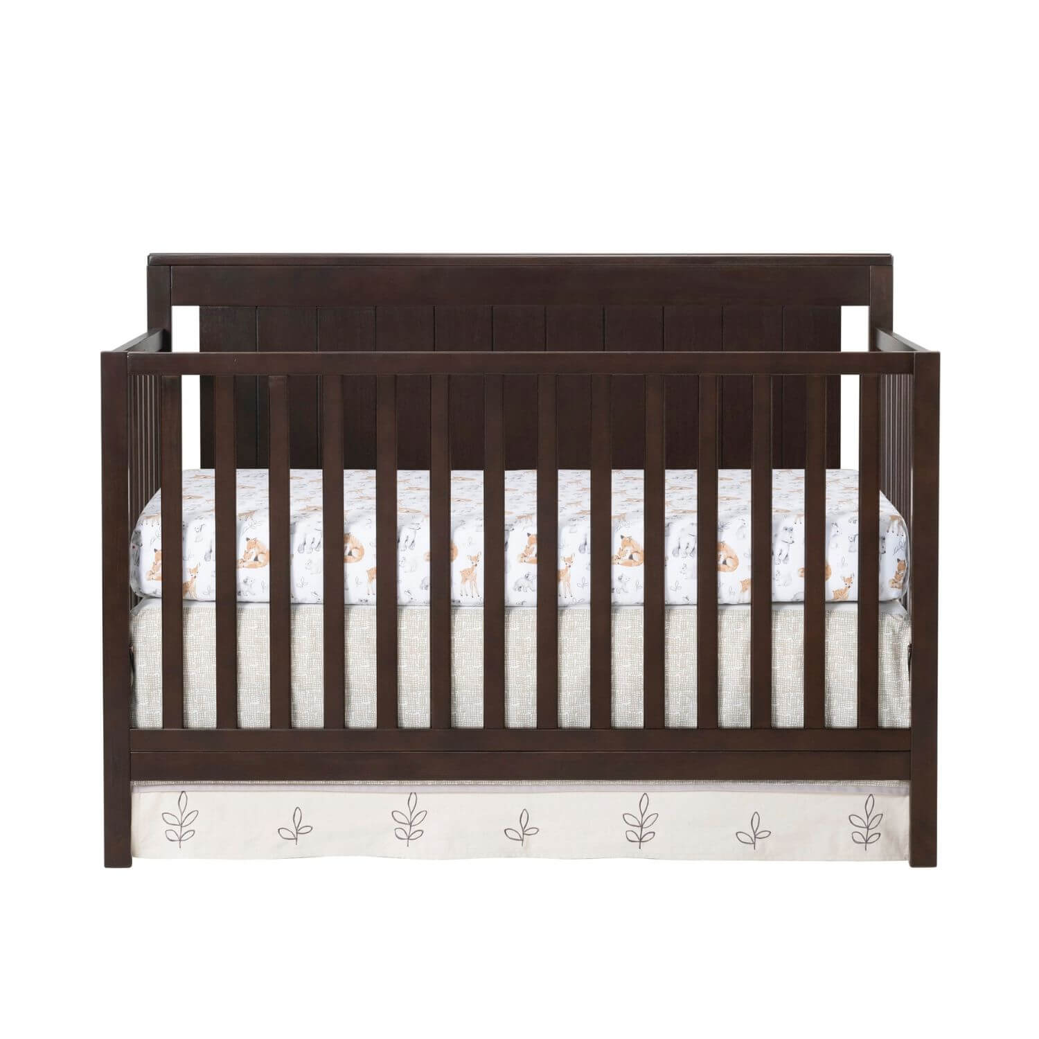 Oxford Baby Lazio 4-in-1 Convertible Crib | Espresso