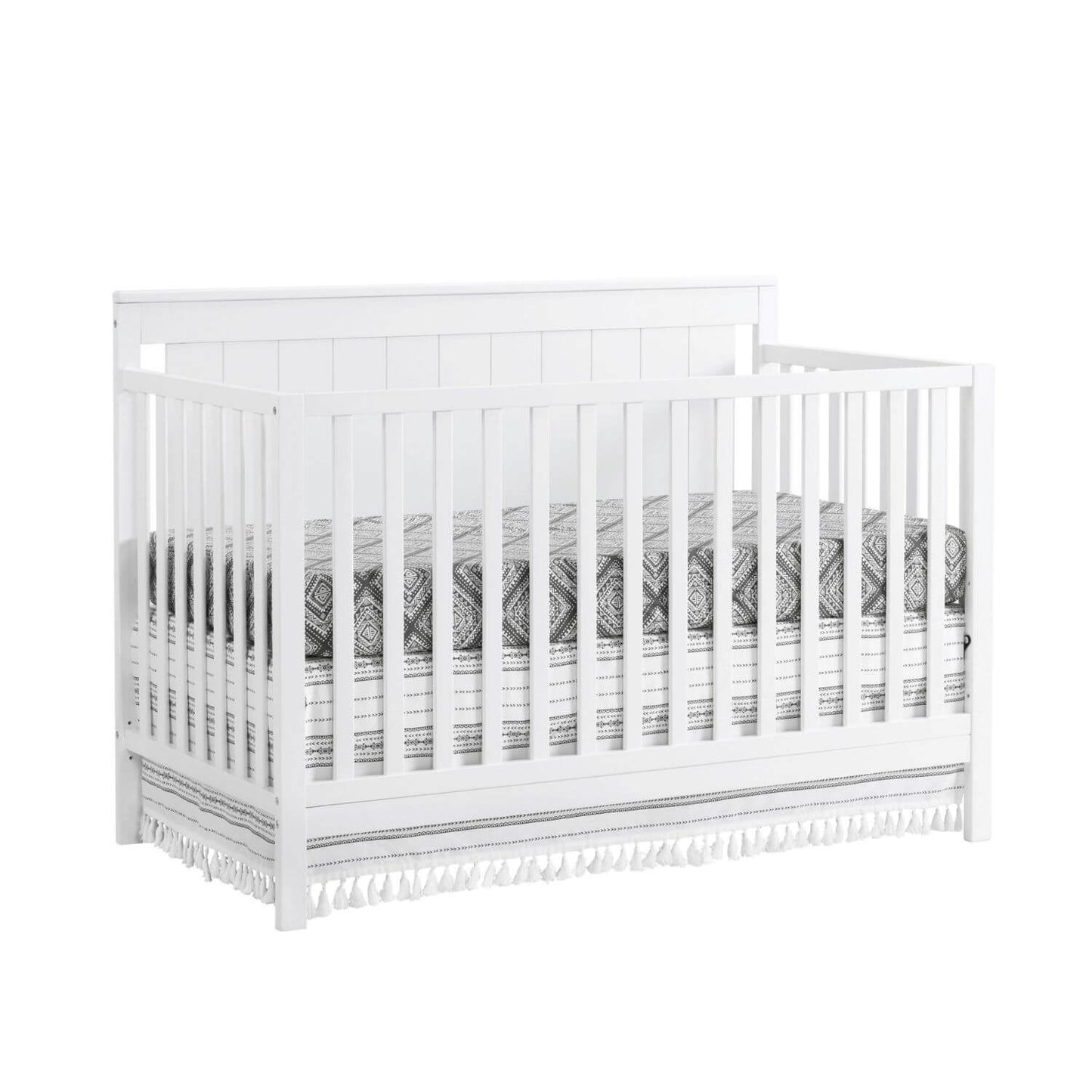 Oxford Baby Lazio 4-in-1 Convertible Crib, Snow White