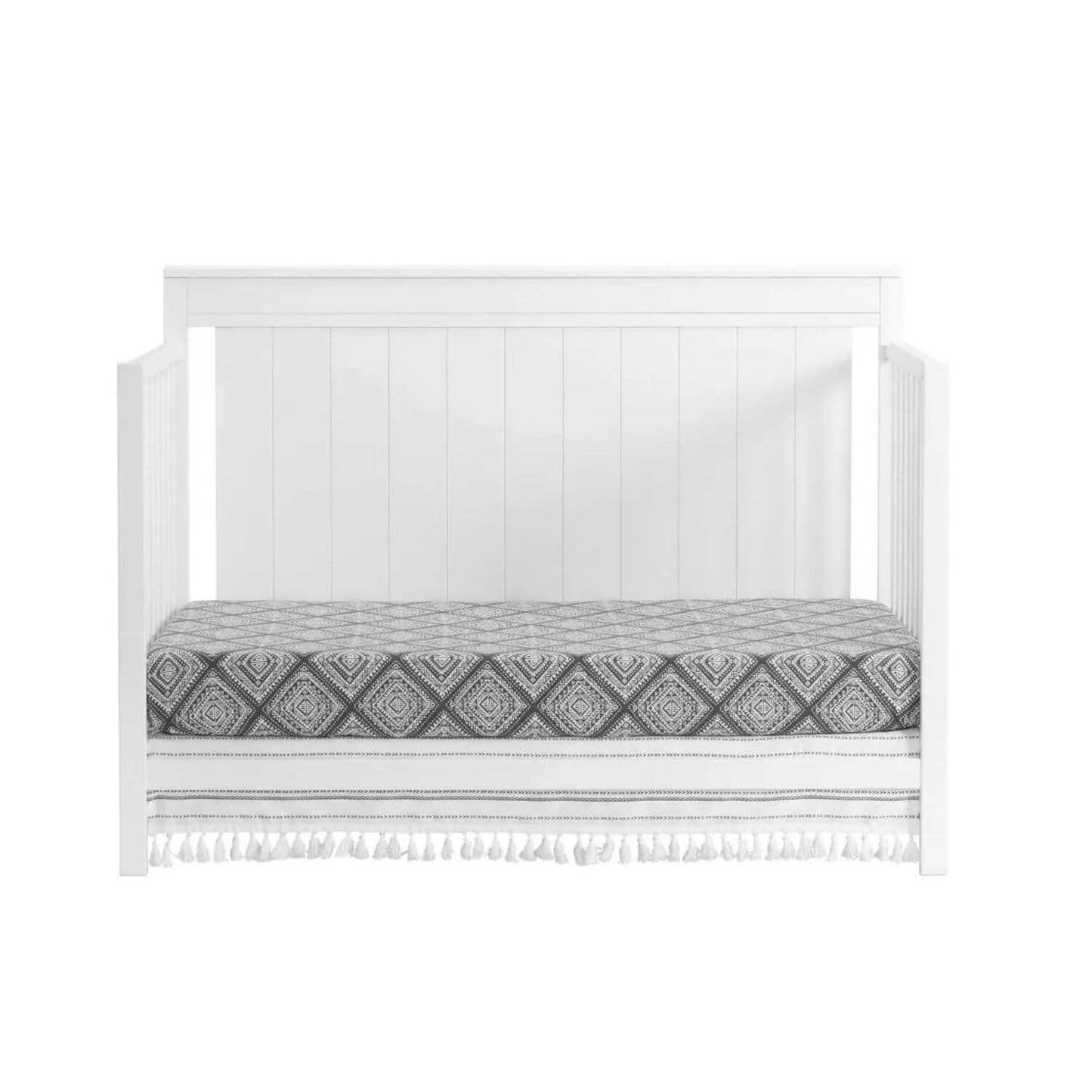 Oxford Baby Lazio 4-in-1 Convertible Crib, Snow White