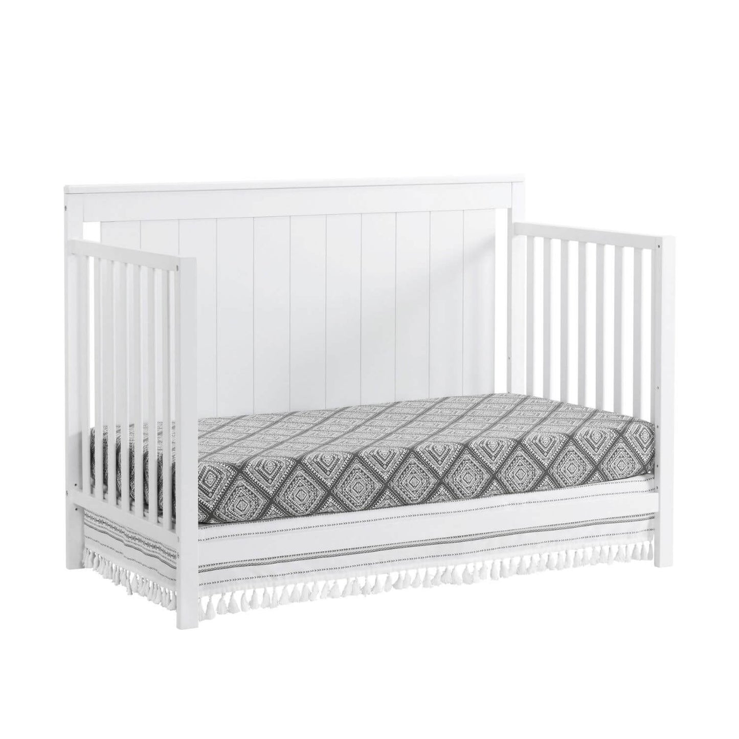 Oxford Baby Lazio 4-in-1 Convertible Crib, Snow White
