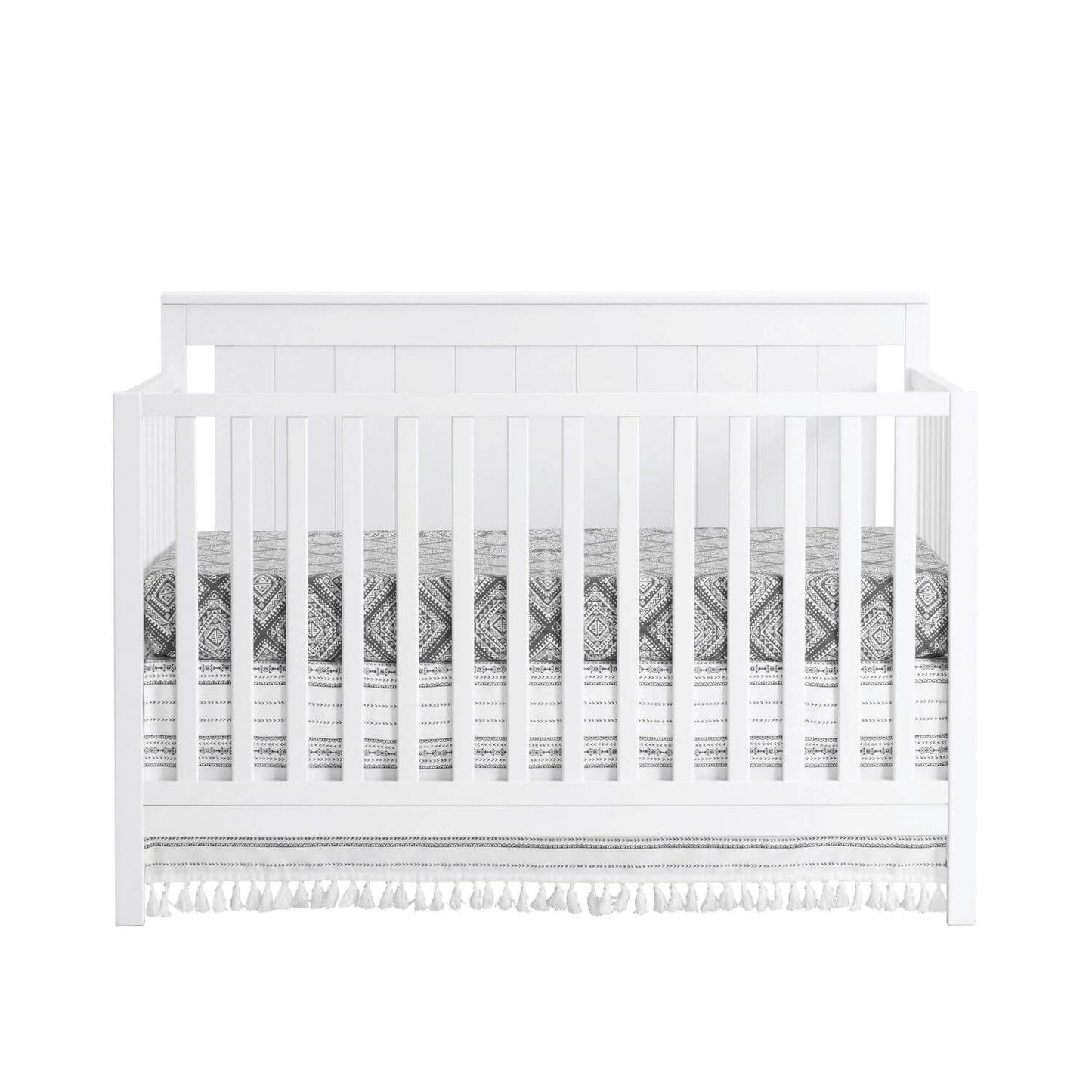 Oxford Baby Lazio 4-in-1 Convertible Crib, Snow White