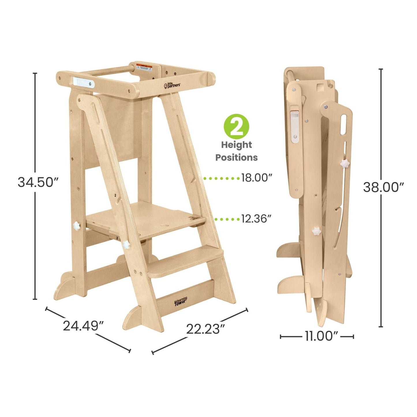Little Partners Learn 'N Fold Learning Tower Natural