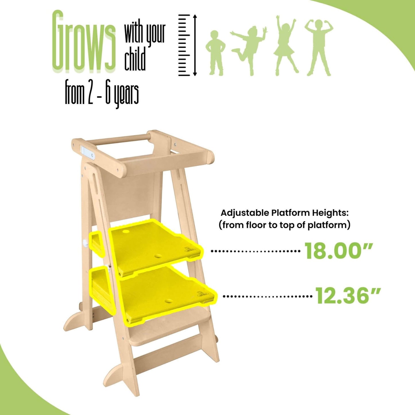 Little Partners Learn 'N Fold Learning Tower Natural