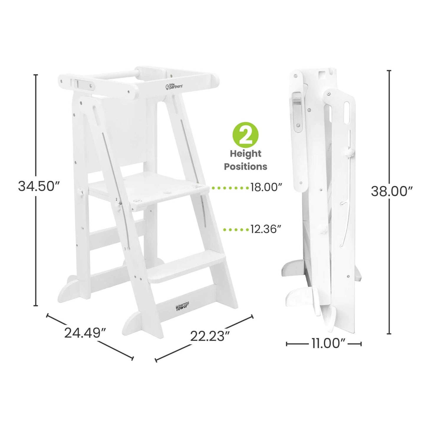 Little Partners Learn 'N Fold Learning Tower White