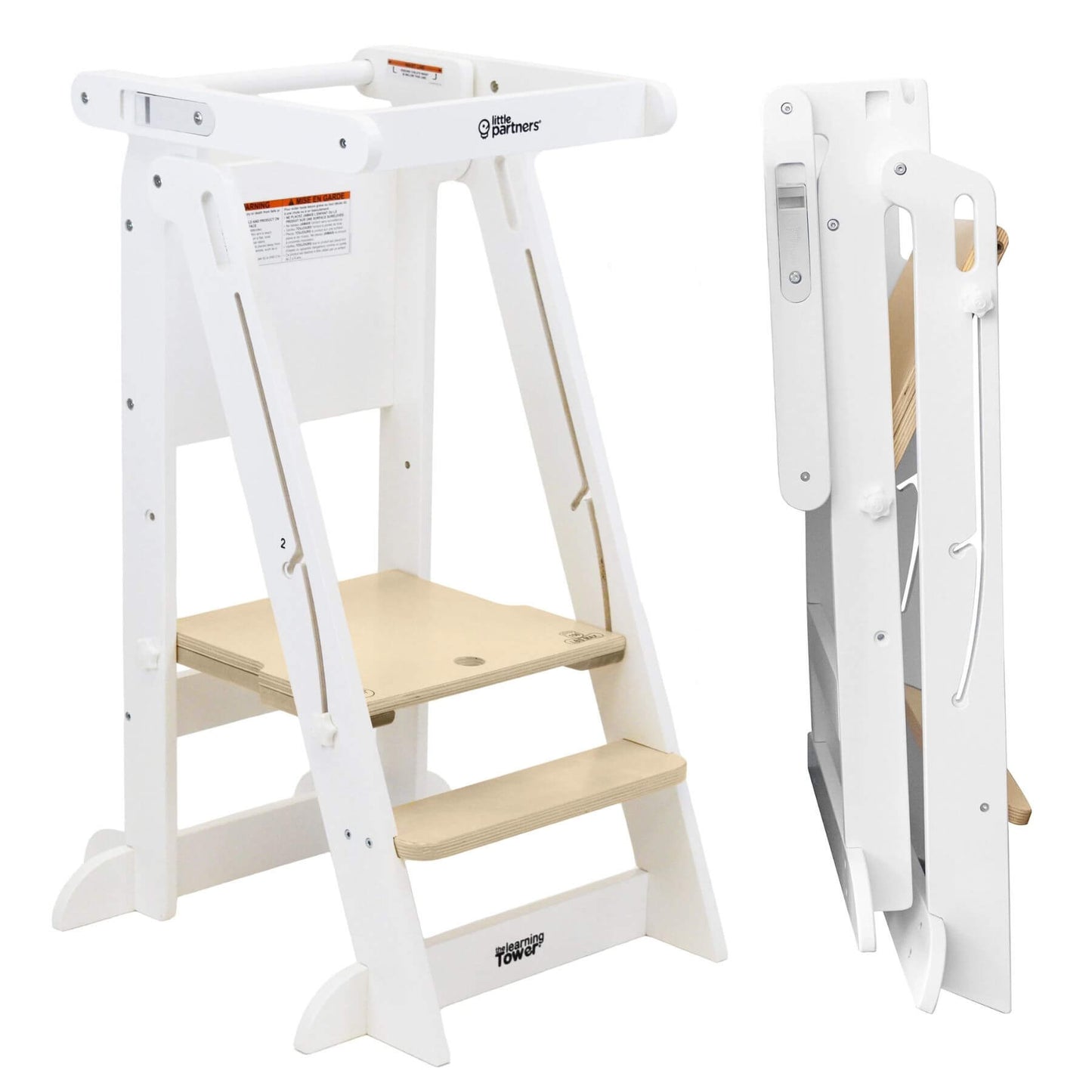 Little Partners Learn 'N Fold Learning Tower Natural & White