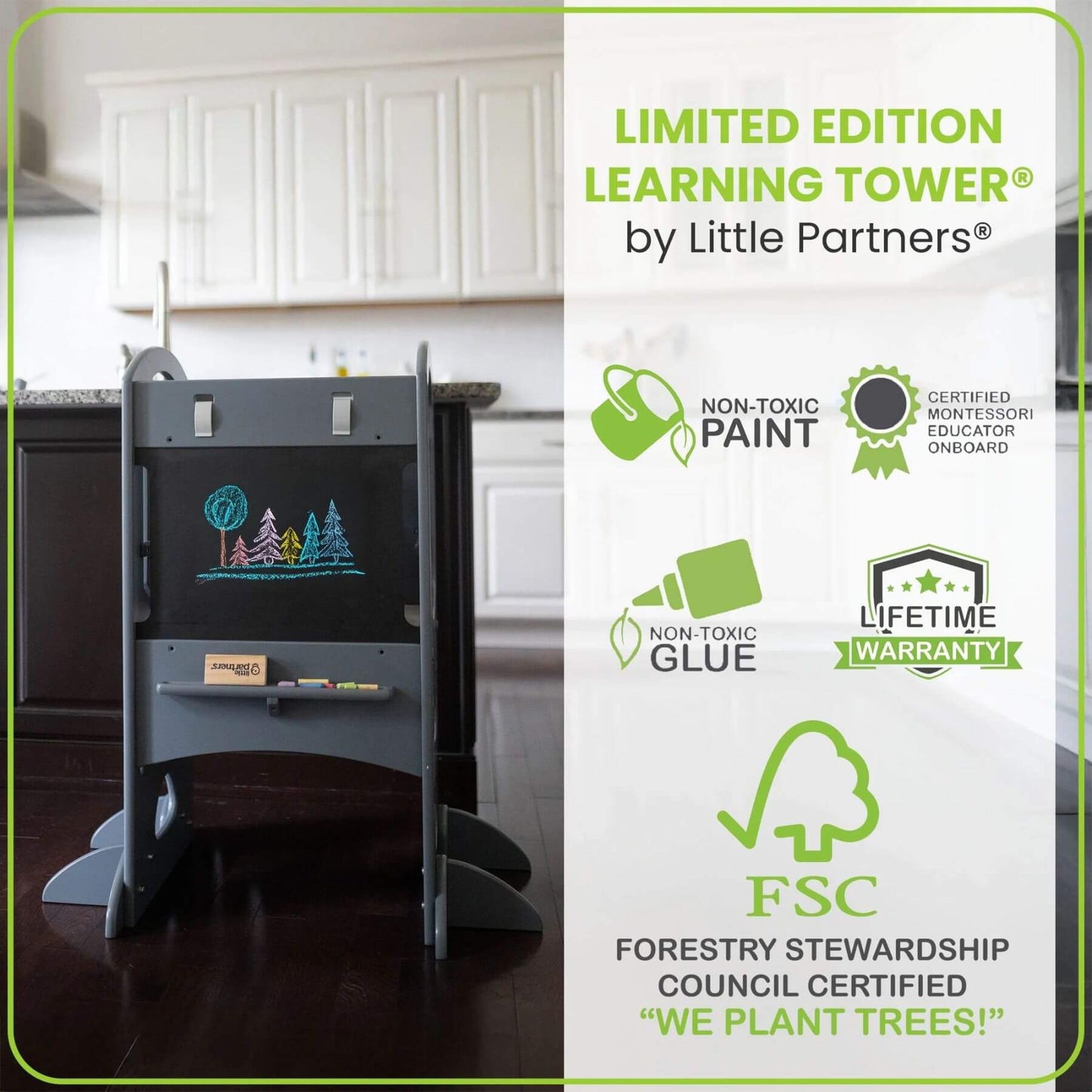 Little Partners Limited Edition Learning Tower Grey