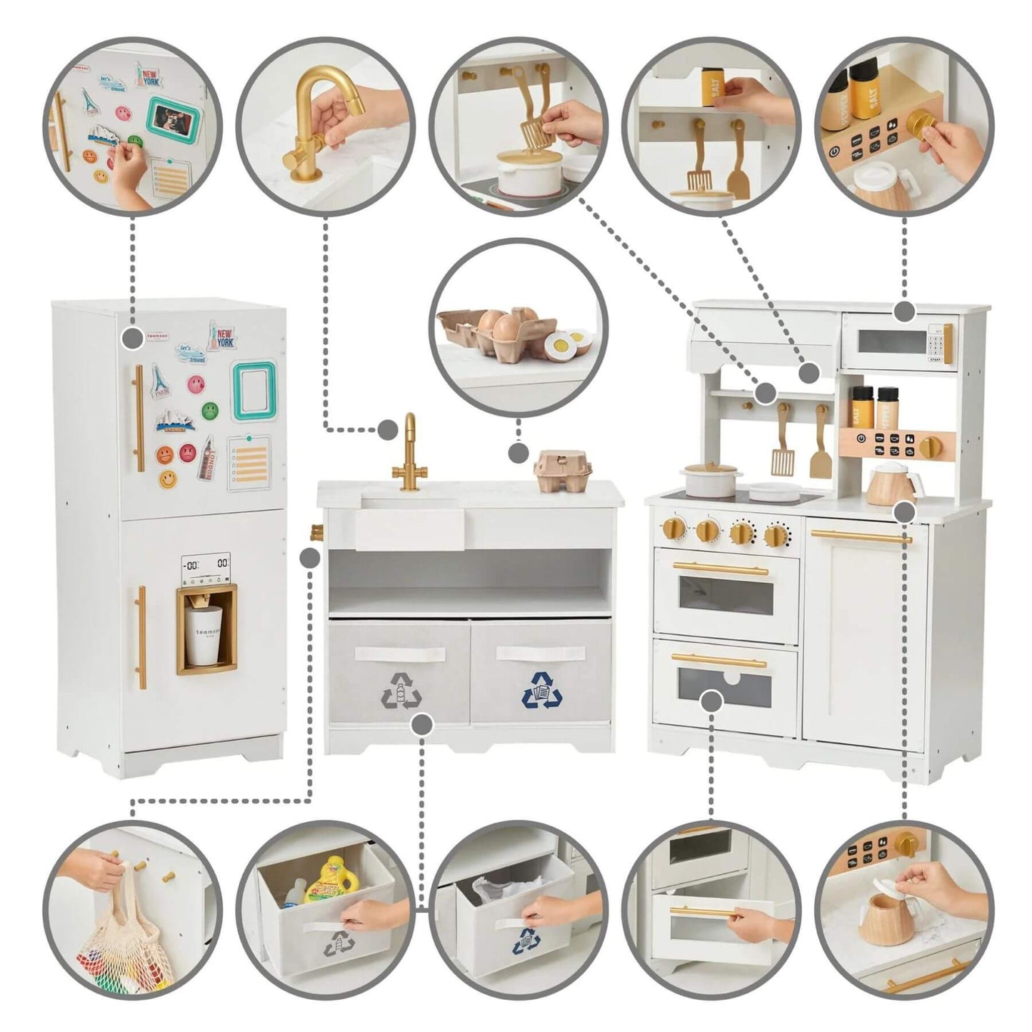 Teamson Kids Little Chef Atlanta Large Modular Play Kitchen