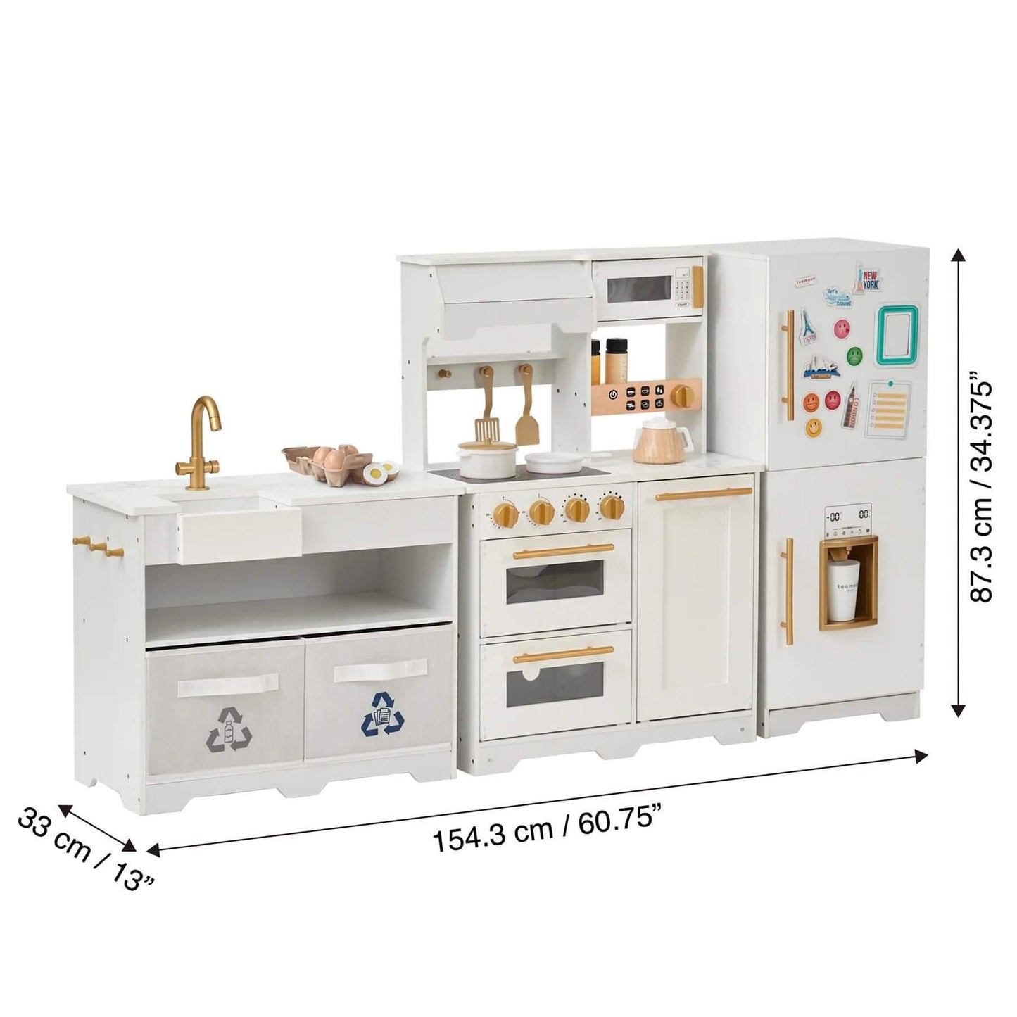 Teamson Kids Little Chef Atlanta Large Modular Play Kitchen