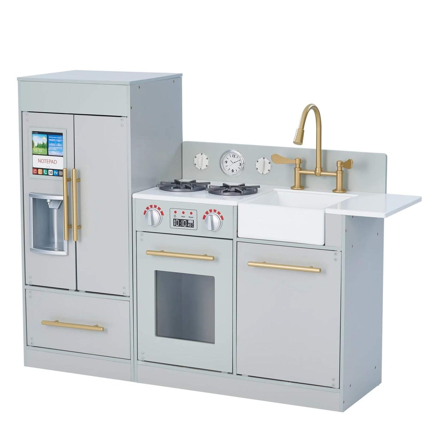 Teamson Kids Little Chef Charlotte Modern Play Kitchen Gray/Gold