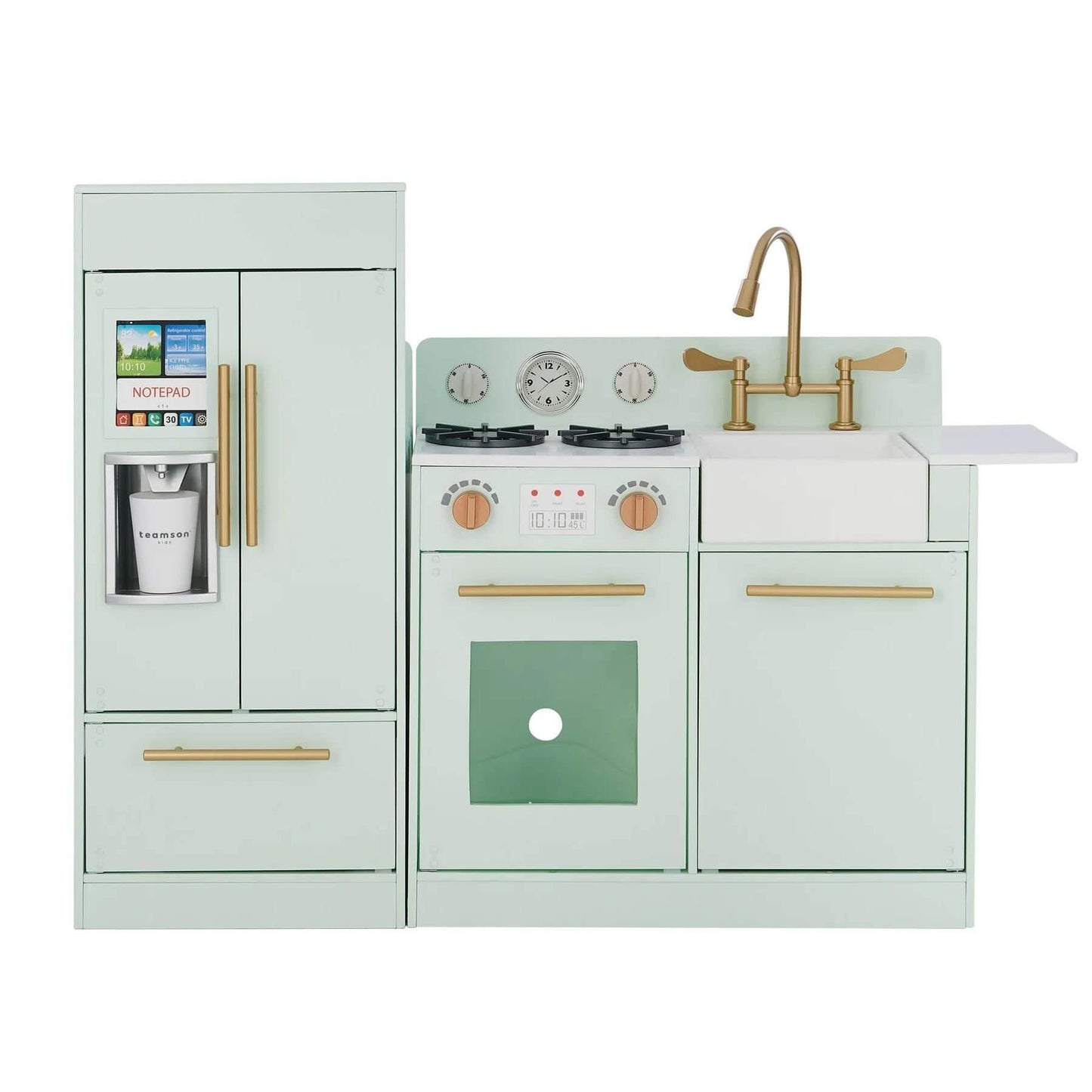Teamson Kids Little Chef Charlotte Modern Play Kitchen Mint/Gold