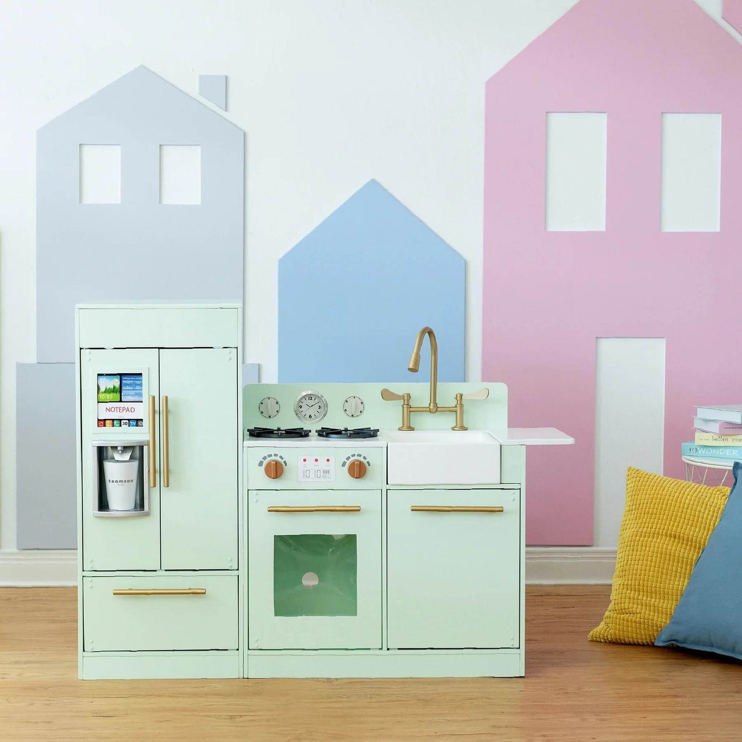 Teamson Kids Little Chef Charlotte Modern Play Kitchen Mint/Gold