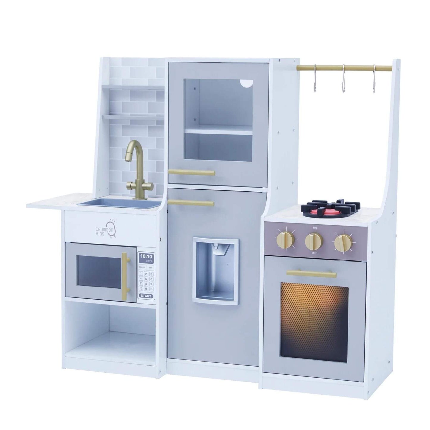 Teamson Kids Little Chef Lyon Complete Kitchen Set Gray