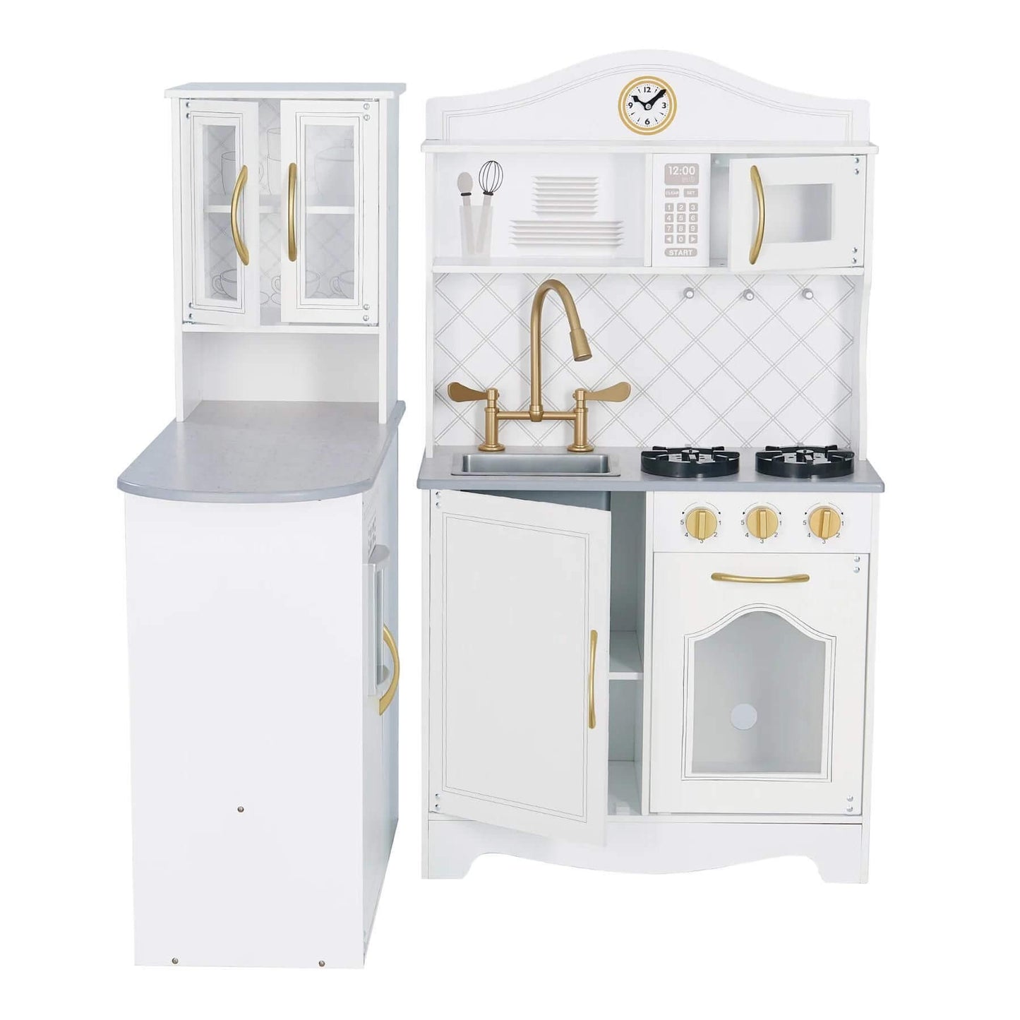 Teamson Kids Little Chef Upper East Retro Play Kitchen White