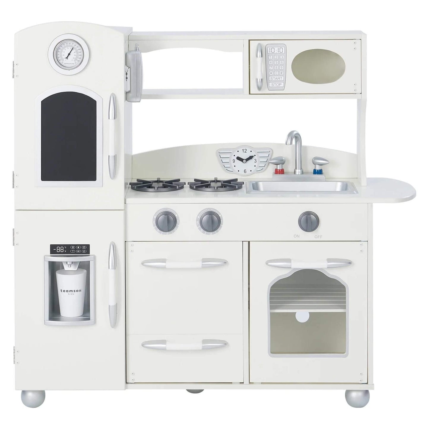 Front View of Teamson Kids Little Chef Westchester Retro Kids Kitchen Playset Ivory