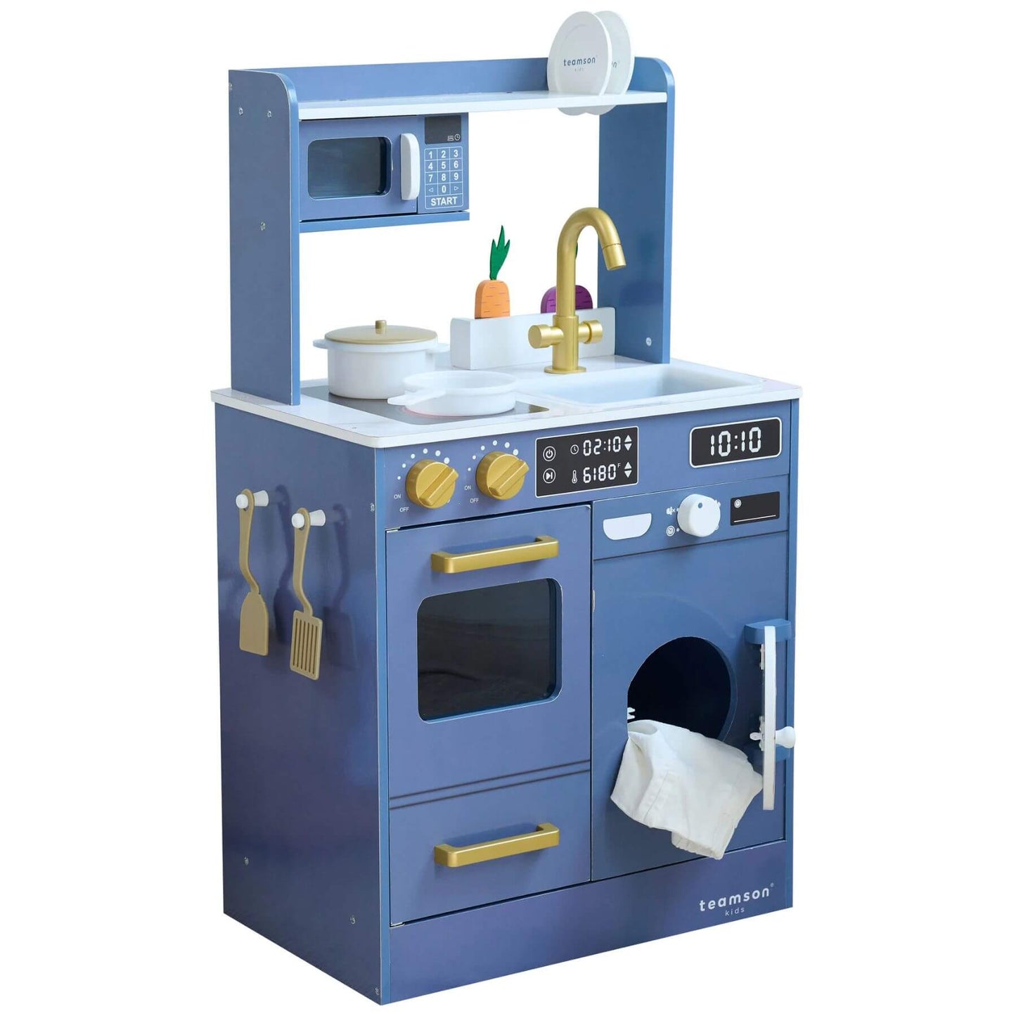 Teamson Kids Little Chef Lake Tahoe Wooden Play Kitchen Blue