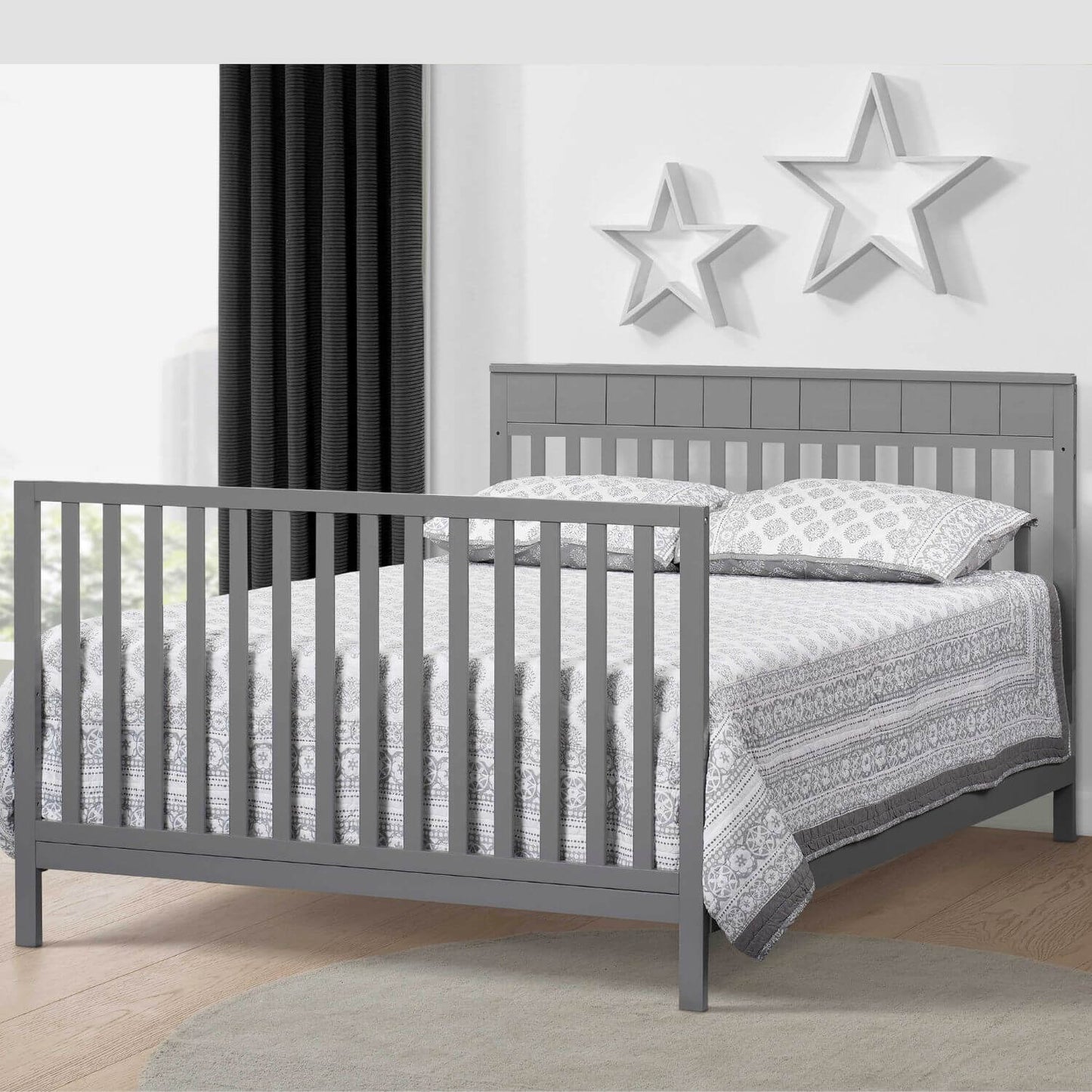 Oxford Baby Logan 4-in-1 Convertible Crib | Dove Gray