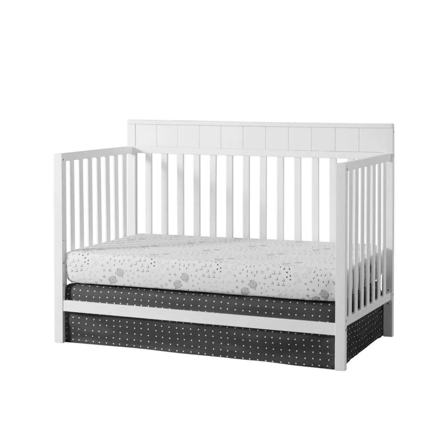 Oxford Baby Logan 4-in-1 Convertible Crib | Snow White