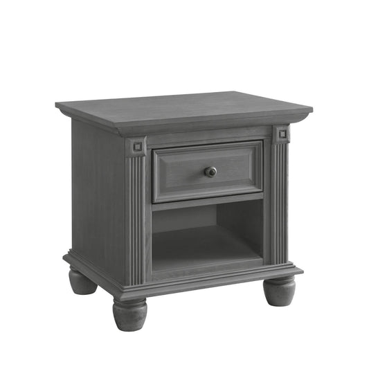 Oxford Baby London Lane 1-Drawer Nightstand | Arctic Gray