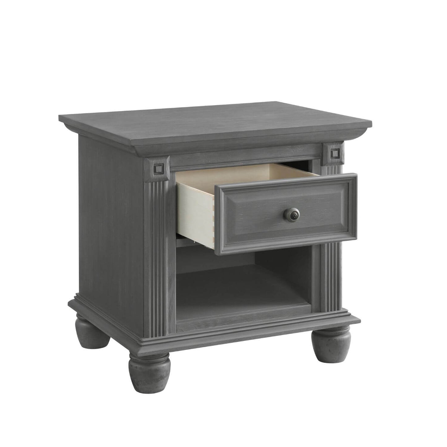 Oxford Baby London Lane 1-Drawer Nightstand | Arctic Gray