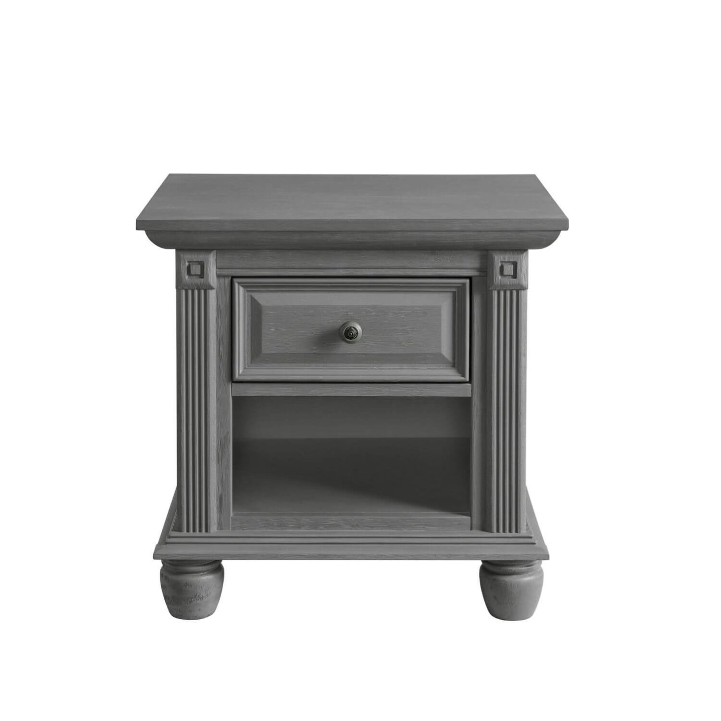 Oxford Baby London Lane 1-Drawer Nightstand | Arctic Gray