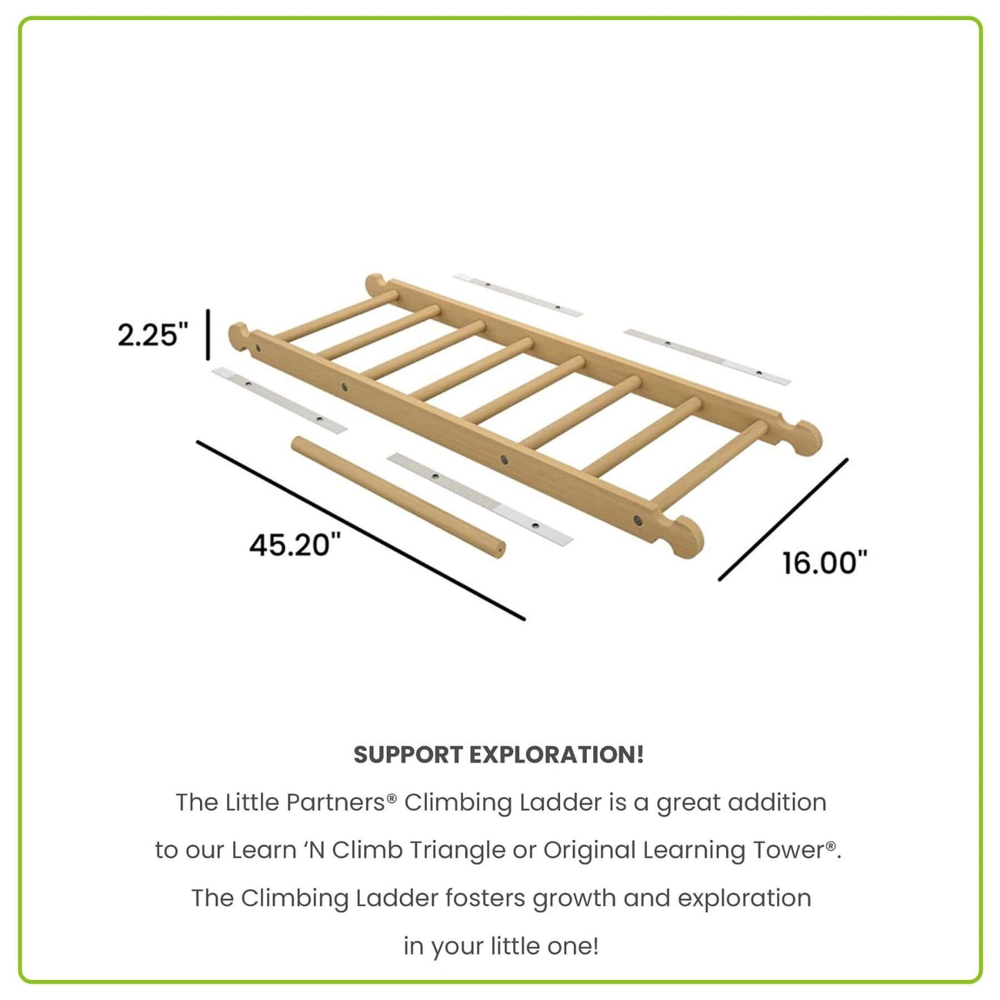 Unassembled Little Partners Climbing Ladder Natural