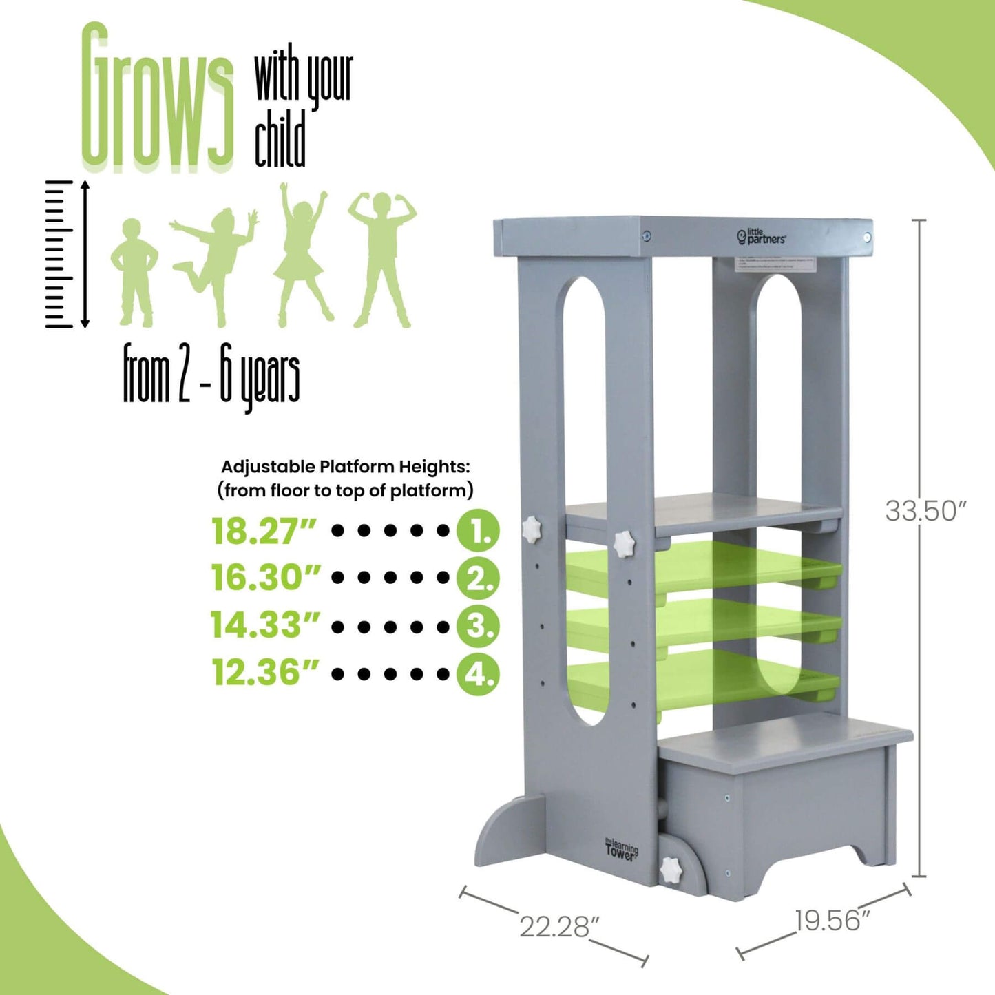 Little Partners Explore 'N Store Learning Tower Silver