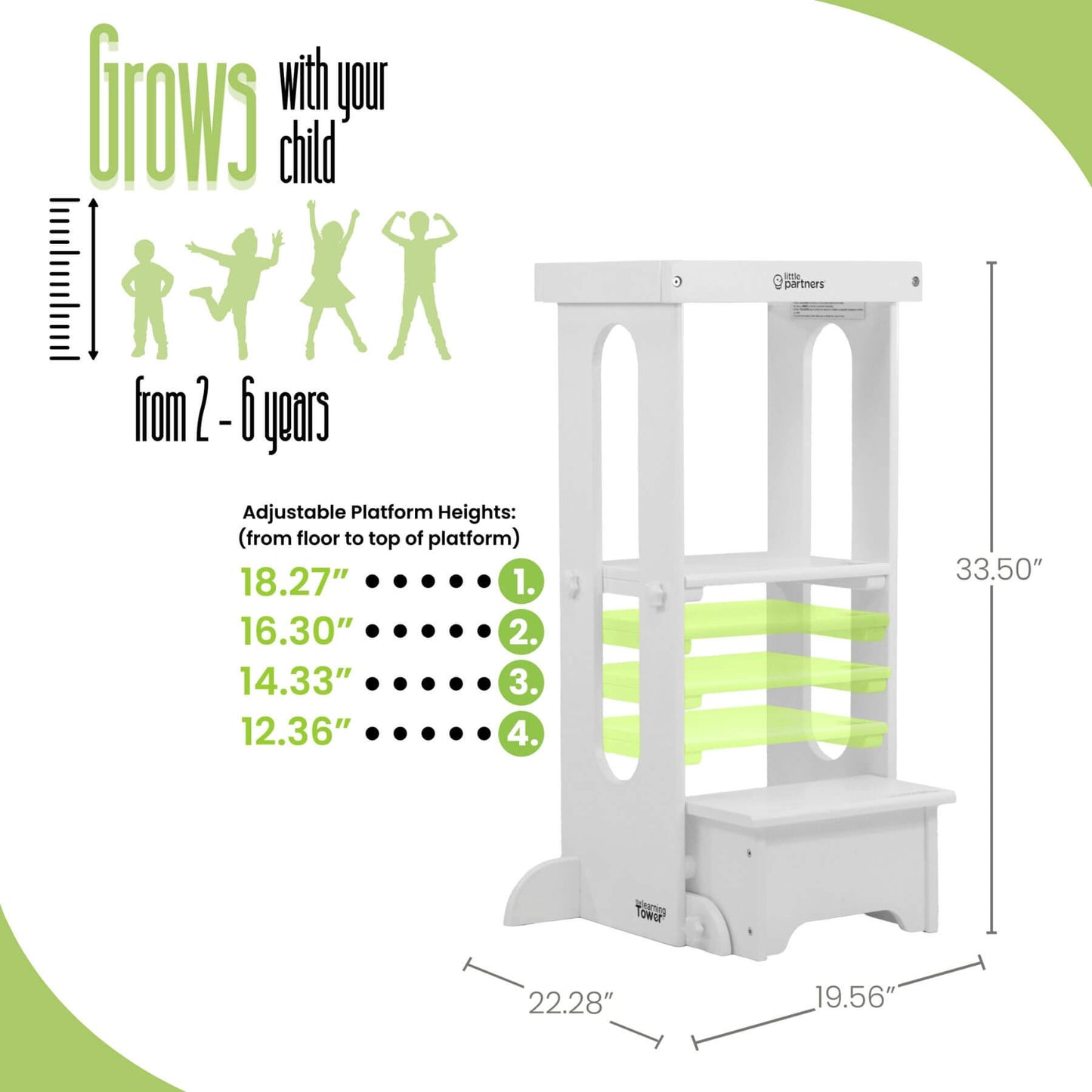 Little Partners Explore 'N Store Learning Tower White