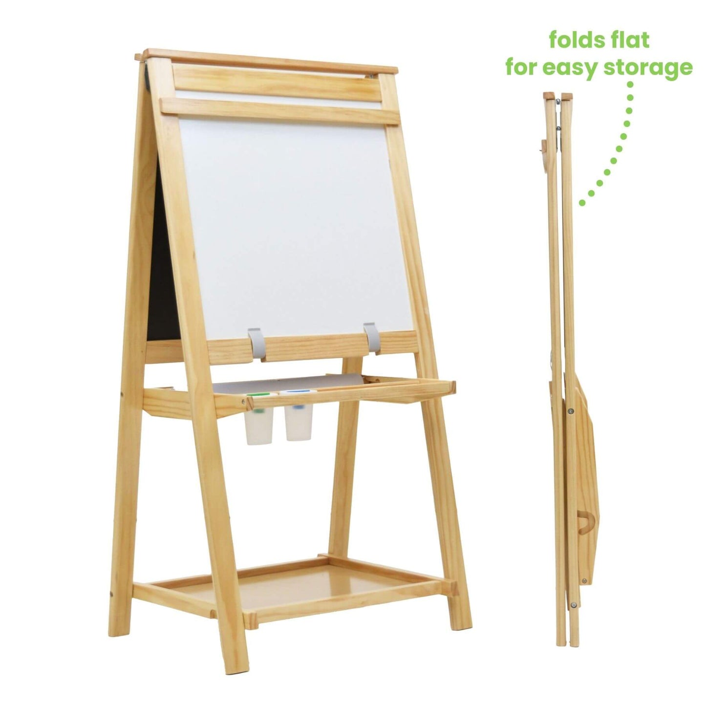 Little Partners Folding Artist EZ Easel Natural